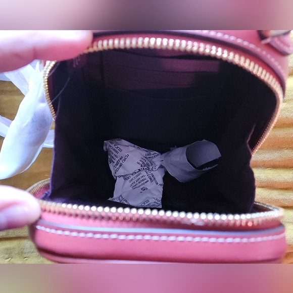 Coach Micro Signature EVA Phone Crossbody in Khaki/Terracotta NWT - Picture 5 of 6